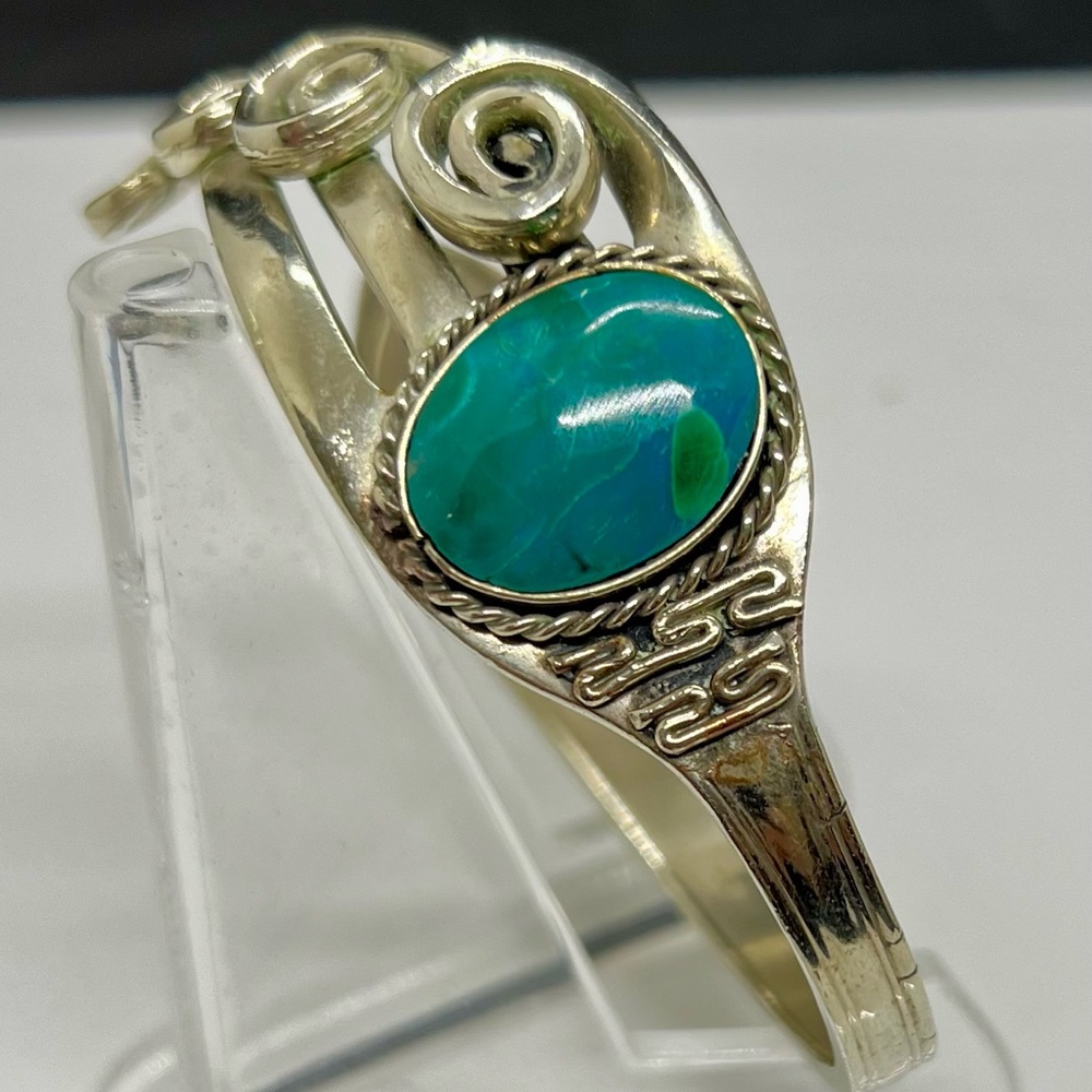 Unique Alpaca Open Bracelet Crafted from Vintage Sheffield Fork (Circa 1950s)